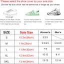 Waterproof Shoe Covers, Reusable & Foldable Rain Boot Shoe Cover with Zipper, Non-Slip, Reflector, Men Women Rain Gear, Black