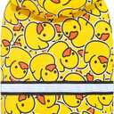 Fitwarm Funny Duck Dog Raincoat with Hood, Waterproof Rain Jacket for Small Dogs Boy Girl, Reflective Pet Poncho, Packable, Adjustable, Yellow, Small