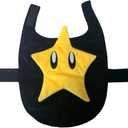 ComfyCamper Hat and Suspenders Dog Costume - X Large Medium Small Lab Star Space Cosplay Halloween Costumes, Large, Yellow