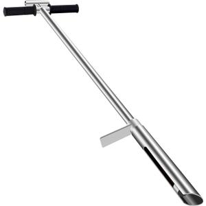 HOMIER 40"(1 Meter) Soil Sampler Probe 304 Stainless Steel with Ejector and Foot Pedal (#40" straight type)