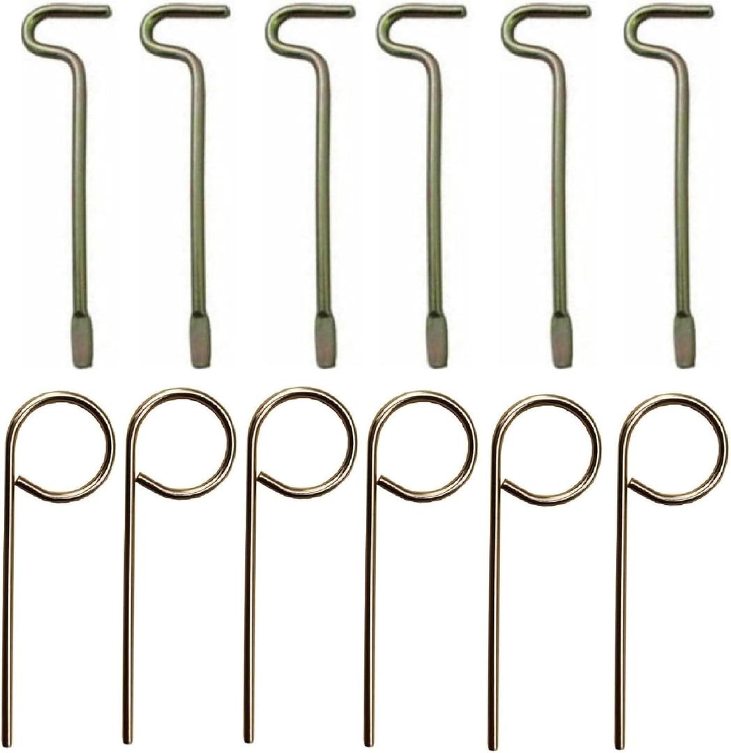 Emergency Keys for Interior Door Locksets - Kwikset & Schlage Compatible - 12 Keys (6 Round Pin + 6 Flat Pin) - Brass Finish - Emergency Access for Bedroom & Bathroom Doors