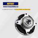 KUSATEC 515117 Front Wheel Bearing and Hub Assembly Compatible with 2009-2010 Ford F-150, 6 Lug Bolts w/ABS
