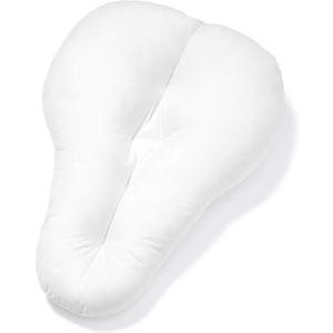Sciatica Nerve Pain Relief Pillow Hypoallergenic Saddle Shaped Cushion with Cover (White)