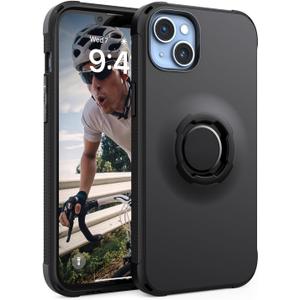 Lock Protective Case for iPhone14 Plus,iPhone15 Plus Black