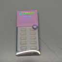 BTArtbox Press On Nails Short - White Soft Gel Press On Nail, Square Chrome Nail Tips Glue On Nails, Reusable Stick On Nails in 15 Sizes - 30 Soft Gel Fake Nails Kit, Vanilla Glazed