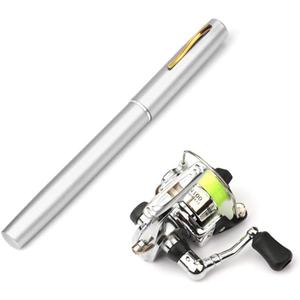 Lixada Fishing Rod Reel Combo Mini Pen Fishing Pole Kit Telescopic Fishing Rod Spinning Reel Combo Kit