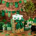 Realspring 4 Pcs St. Patrick's Day Jumbo Inflatable Dice 12 Inch Big Large Shamrock Dice Giant Blow up Cube Decorations with Clover Decor for Irish Game Pool Beach Party Ludo Board Game Night Party