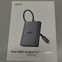 Acer USB C to Dual HDMI Adapter 4K@60Hz, 4-in-1 HDMI Splitter for Dual Monitors with 100W PD, USB 3.0, Docking Station Dual Monitor Compatible with Acer, MacBook Air/Pro, Dell XPS, HP, etc