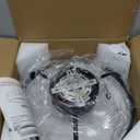 VOLISUN Low Profile Ceiling Fans with Lights and Remote, 20in Flush Mount Ceiling Fan with Light, 3000K-6500K Dimmable Fandelier LED Fan Light, Black Bladeless Ceiling Fans with Lights for Bedroom