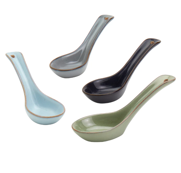 Tabletops Infuse Multicolored Soup Spoon Set, 4 Pcs.