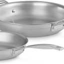 Le Creuset Stainless Steel Classic 3-Ply Set of 2 Fry Pan Set, 9.5" and 11"