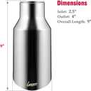 Upower Pack of 2 Exhaust Tip 2.5 inch Inlet 4 inch Outlet 9" Long Stainless Steel Chrome Polished 2.5" to 4" Diesel Exhaust Tailpipe Tip Slant Cut