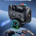 9 In 1 Controller Charging Dock for Nintendo Switch 2/Switch 1/OLED Controller, Fast Charger Station for Joy Con 2&1 and Pro Controller 2&1, Charger Accessories with RGB Light
