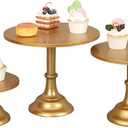 3 Pcs Metal Cake Stand Set 8/10/12 inch Dessert Table Display Perfect for Baby Shower Wedding Birthday (gold)