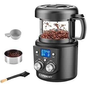 CAFEMASY Coffee Bean Roaster Machine - Home Use Air Coffee Roaster with Adjustable Timer Roasting Heating and Air Fan Setting CAFEMASY Coffee Bean Roaster Machine - Home Use Air Coffee Roaster with Adjustable Timer Roasting Heating and Air Fan Setting