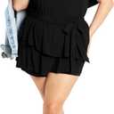 City Chic Women's Plus Size Playsuit - Kiki (22, Black)