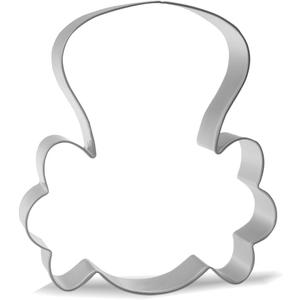 Keewah Christmas Nutcracker Face Cookie Cutter, 4”, Stainless Steel
