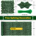 Artificial Ivy Privacy Fence Screen, 120x40 inch Dense Leaf Green Ivy Wall Panel, Super Privacy Greenery Backdrop Faux Ivy Greenery for Patio, Balcony, Garden, Backyard Indoor Outdoor Decor