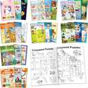 Kalysky 24 Mini Activity Books for Kids Party Favors Ages 4-8 8-12,Fun and Challenges Include Mazes, Dot to Dot,Word Search, Word Scramble and More for Goodie Bag Stuffer Classroom Activity (Multicolor)