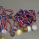 Award Medals 1st 2nd 3rd (Gold, Silver, Bronze) Metal Style Winner with Neck Ribbon, 2 Inches