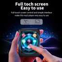 64GB MP3 Player with Bluetooth 5.3, QNGEE 2.4 inch Full Touchscreen Music MP3 for Kids, FM Radio, Voice Recorder, HiFi Sound, E-Book, Earphones Included