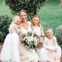 Topmaker Flower Girl Dress for Toddler Baby Girls, Lace Tulle Dress for Wedding, Birthday Party, Photoshoot, Special Occasion (White,150 )