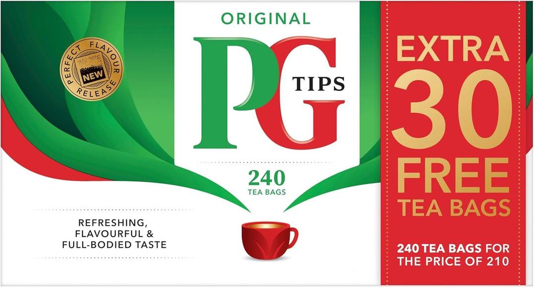 Pg Tips Tea Bags, 240 Count, Pack of 2 (EXP 10/01/27)