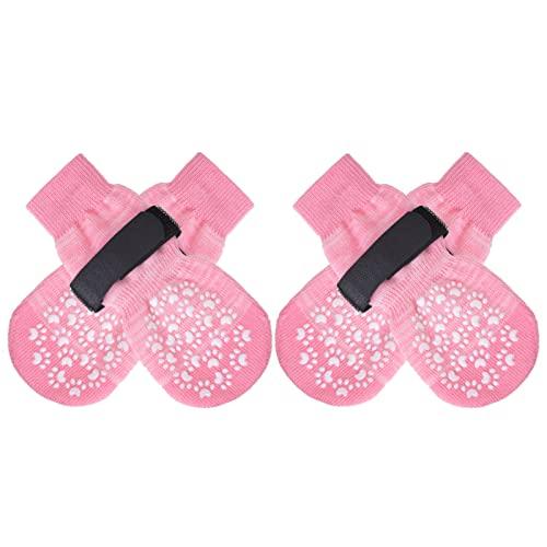 EXPAWLORER Anti Slip Dog Socks to Prevent Licking Paws, Dog Shoes for Hot Pavement, Dog Booties for Small Medium Large Senior Dogs, Traction Control Dog Boots & Paw Protectors for Hardwood Floors