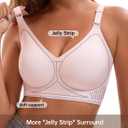 Womens Deep V Bras Wireless Comfortable Bra Supportive No Underwire Bras Tshirt Push Up Bralettes Plunge Seamless Bra (Pink, L)