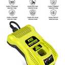 Compatible with Ryobi 18V Battery Charger,P117 Charger Compatible with Ryobi 12V-18V One+ Lithium NiCad NiMh Battery P108 P107 P109