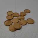 Frienda Trays 2.52 Inch Bamboo Round Plant Saucer for Most Plant Pot Flower Saucers Tray, Solution for Owl Pot with Hole(12 Pack)