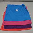 ToBeInStyle Girl's 4 Pack Ruffle Hem Spaghetti Strap Tank Tops, Size 5