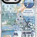 for iPhone 12 Pro Max Case, Nostalgic Beach Collage Pattern, Beach Soft Slim TPU Compatible with MagSafe, Military-Grade Drop Protection & Camera Protection for Women Girls (EastCoast)