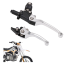 JFG RACING Motorcycle Brake Clutch Lever 7/8'' 22mm Folding Levers Aluminum Alloy Universal for CRF50 KLX SSR TTR 110 125 150 200 250cc Dirt Pit Bike ATV Mini Bike Blue