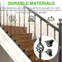 Staircase Balusters, 12-Pack Hollow Stair Spindles 40" Single Basket with Double Twist 1/2" Iron Balusters for Staircase Interior with 24 Swivel Baluster Shoes
