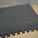 ProsourceFit Exercise Puzzle Mat -inch, EVA Interlocking Foam Floor Tiles for Home Gym, Workout Equipment, Kids Play Areas, Black, 24 SQ FT - 6 Tiles