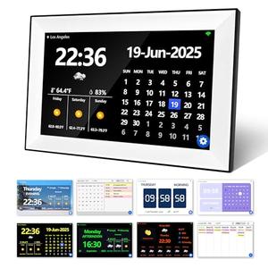 YUYIALARM WiFi 10.1 Inch Digital Alarm Clock for Seniors, Large Display with Day/Date Smart Touchscreen Electronic Calendar 64 Alarms 64 Reminders Dementia Alarm Clock for Elderly（White）