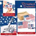 Seajan 200 Sets Patriotic Greeting Cards with Envelopes Stickers 4 x 6 Inch American Flag Blank Cards USA Thank You Note Postcards Bulk for Veteran's Day 4th of July Memorial Day