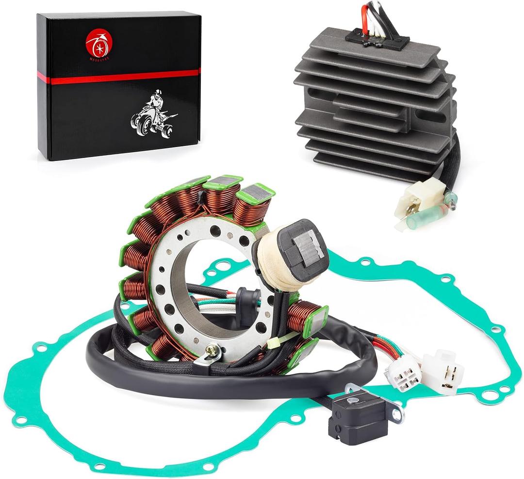 Stator & Regulator Rectifier w/Gasket Compatible with Yamaha Wolverine 350 2000-2001 Big Bear 350 4WD 1997-1999 Big Bear 350 2WD 1999