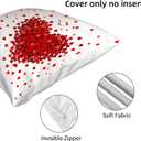 AEIOAE Valentines Pillow Covers 18x18 Inch Set of 2,Red Pink Love Heart Throw Pillows Case,Valentine's Day Mother's Day Anniversary Holiday Decor Cushion Covers Farmhouse Outdoor Decor for Sofa Bed