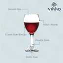 Vikko 8.5 Ounce Small Wine Glasses Set of 6, Fancy Red and White Wine Glass, Durable Stem, Copas De Vino Dishwasher Safe