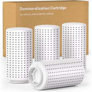 Demineralization Cartridge Compatible with Dreo Humidifier HM713S HM717S HM713 HM512S, Prevent Mineral Build-up, Filter Hard Water, Remove White Dust, Extend Humidifier Life, 4pcs (DR-HPA017)