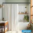 Tension Shower Curtain Rod, No Drill, Adjustable 45-98 In, Black