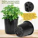 OUPSAUI 2/3/5 Gallon Pots for Plants,Flexible Gallon Plastic Nursery Pots with Drainage Holes, Plastic Pots for Outdoor Plants (3Gal-24pcs)