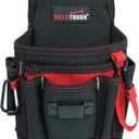 MELOTOUGH Electrician Tool Pouch Lightweight Belt Organizer with Tape Holder & Speed Square Slot for Wiring Construction & DIY Tool Holster with 13 Pockets,Utility Pouch for HVAC Technicians (Red)