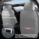 AOOG Car Seat Covers Full Set, Leather Seat Covers for Car, Waterproof Car Seat Protector with Lumbar Support, Automotive Seat Covers Universal Fit for Most Cars SUV Trucks (Full Set, Grey)