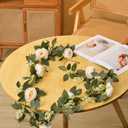 SUQ I OME 1 Pack of Artificial Rose Vine Flowers Plants Fake Flower Vine for Wedding Home Garden Craft Art Decor Valentine's Day Mother's Day Party Decoration,Champagne