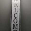 Surfapans Welcome Sign for Front porch Standing 45"X9"Large Wood Frame Outdoor Tall Welcome Signs Vertical Decor for Farmhouse Rustic Home Modern Outside Front Door Wall Decorations (Black)