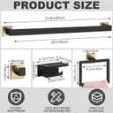 Blulu Bathroom Accessories Set 23.6 Inch Toilet Paper Holder with Phone Shelf Bathroom Hardware Set Towel Ring Robe Hook Stainless Steel Towel Holder Kit Wall Mounted(Black Gold,10 Pcs)
