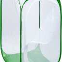 4 Feet Extra Large Monarch Butterfly Habitat, Giant Collapsible Insect Mesh Cage Terrarium Pop-up (White + Green, 28 x 28 x 48 Inches)